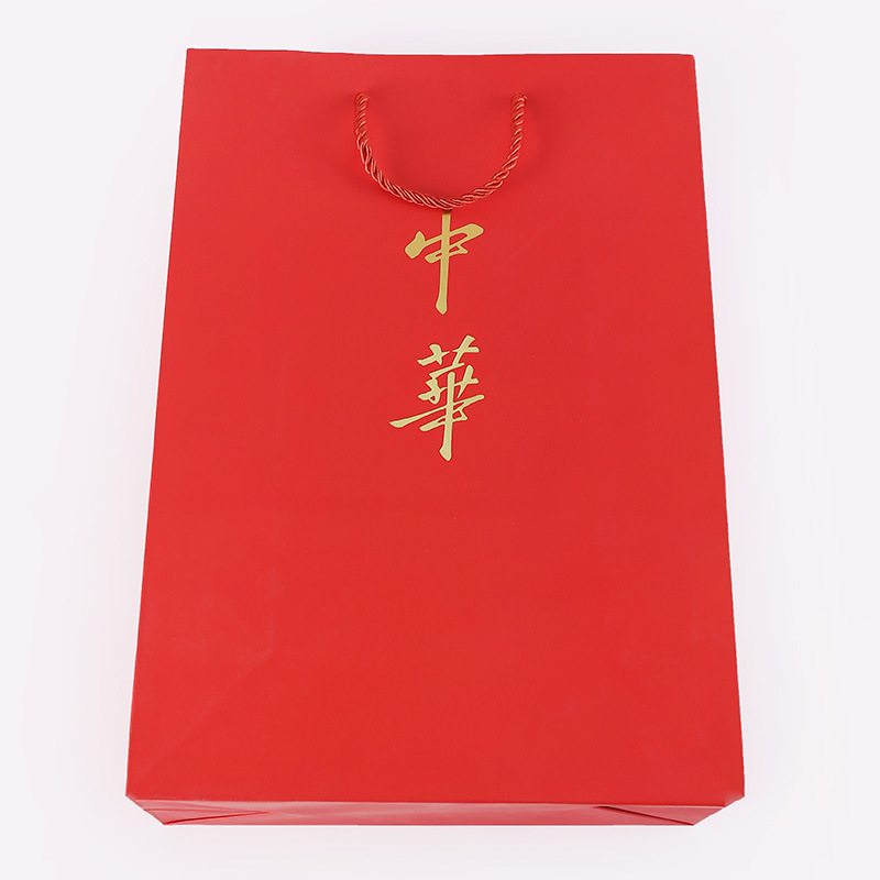 In stock Chinese gift bag cigarette handbag Kraft paper bag Chinese tobacco bag tobacco and wine packaging bag wholesale