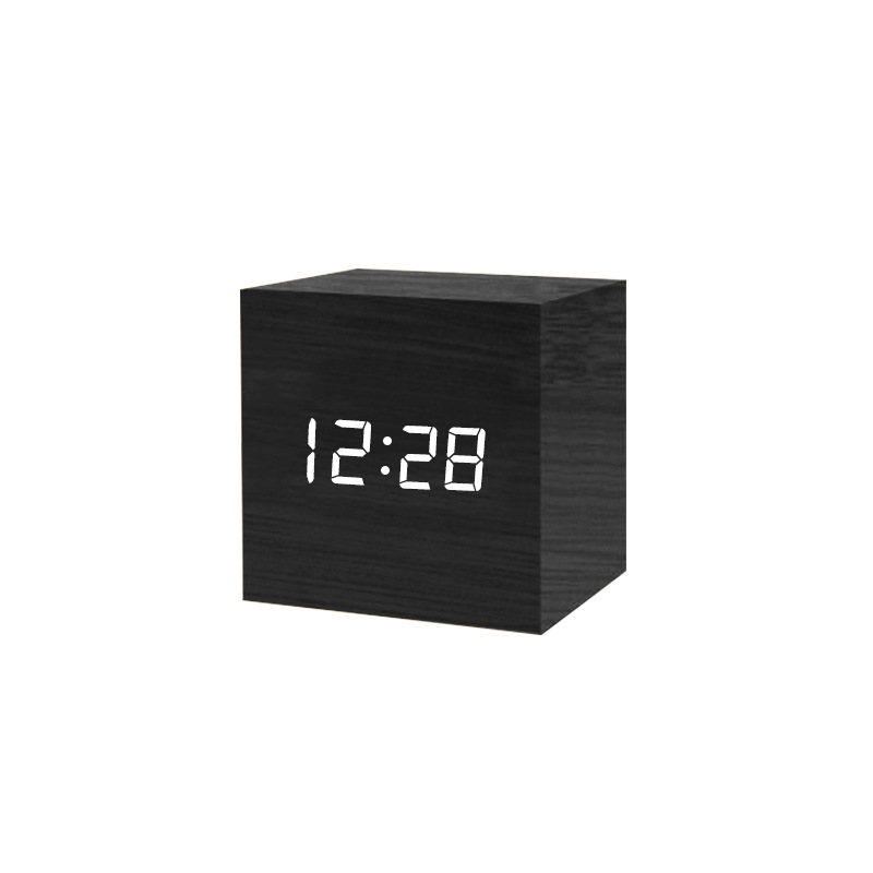 Picture of Source Manufacturer Electronic Clock Rectangular Wooden Clock Mini Alarm Clock Digital Clock Led Wooden Clock Luminous