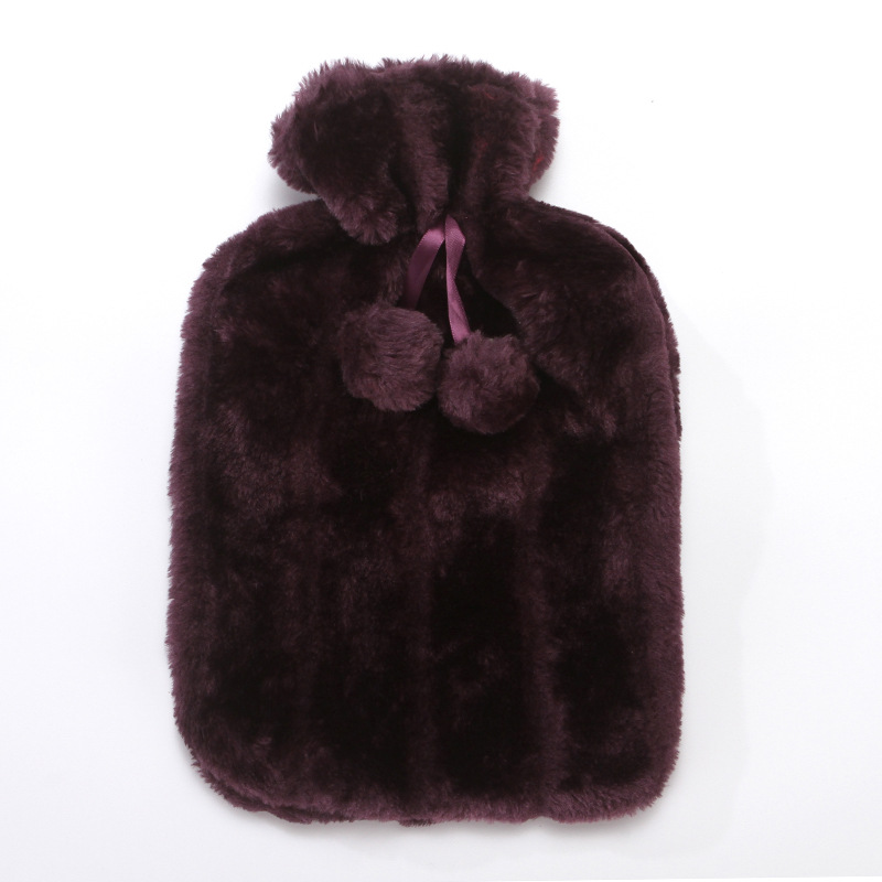 Picture of New Rubber Hot Water Bottle Pvc Hot Water Bottle Plush Cloth Cover Imitation Rabbit Fur Cloth Cover Hand Warmer Hot Water Bottle in Stock