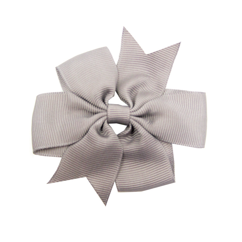 Picture of European and American New Kidsren's Hairpins 8cm Swallowtail Bow Hairpin V-Shaped Ribbed with Bow Hair Accessories Head Flower