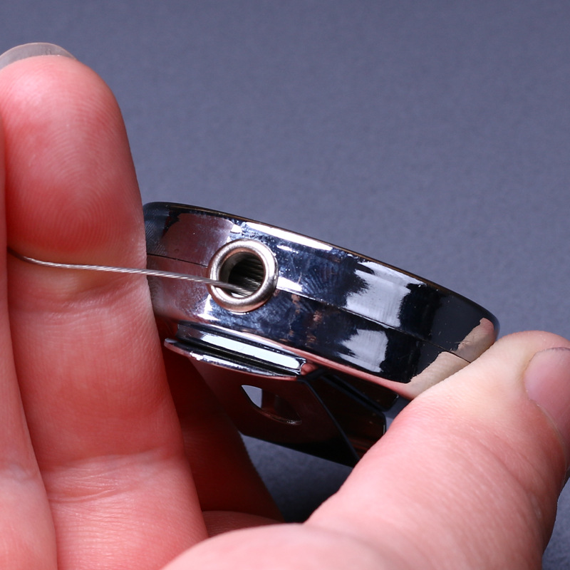 Picture of Spot all-metal wire rope easy-pull buckle anti-loss anti-theft key chain telescopic buckle wire rope easy-pull buckle cross-border