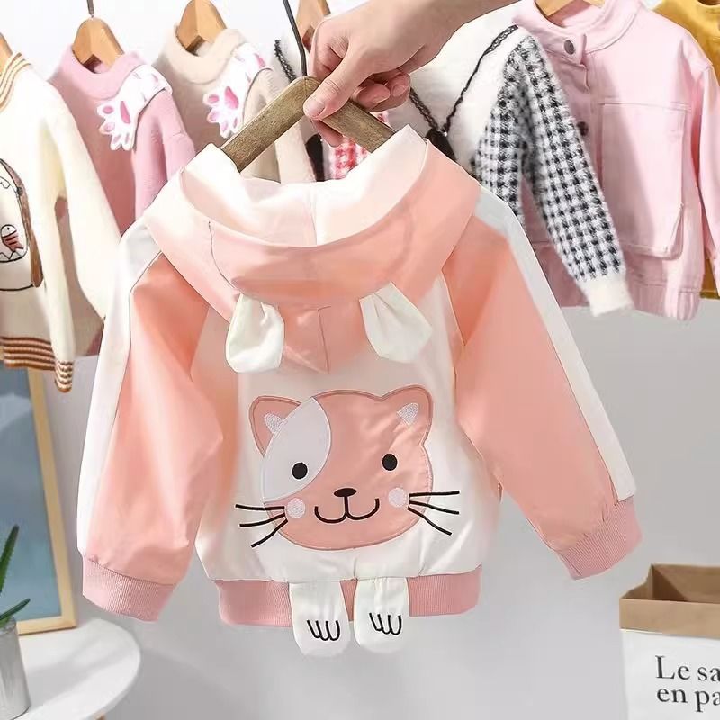 Children's Coat 2024 New Spring and Autumn Coat Baby Girl's Cardigan Clothes Thin Girl's Foreign Style Princess Autumn Clothes