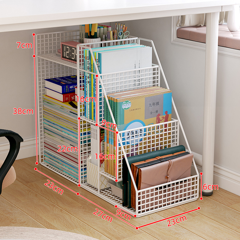 Picture of Balcony bay window bookshelves, small bookcases, children's picture book racks, space using desk side shelves to move pulleys on the floor