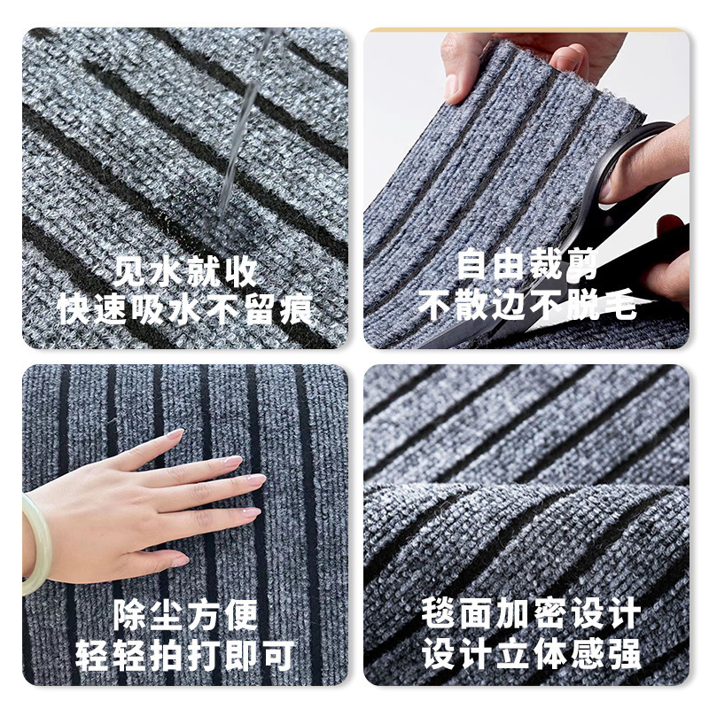 Picture of Entrance Door Mat Dirty Resistant Foot Mat Bathroom Door Entrance Mat Kitchen Water Absorbent Mat Outside Carpet