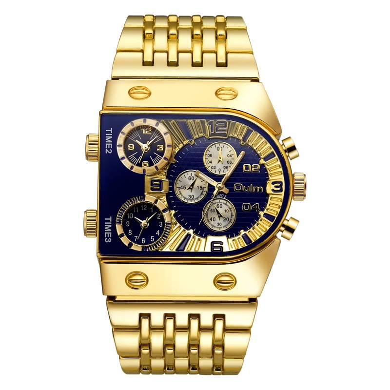 2023 Newoulm European Laser Quartz Stainless Steel Watch Men's High-End European and American Export Cross-Border E-Commerce Watch