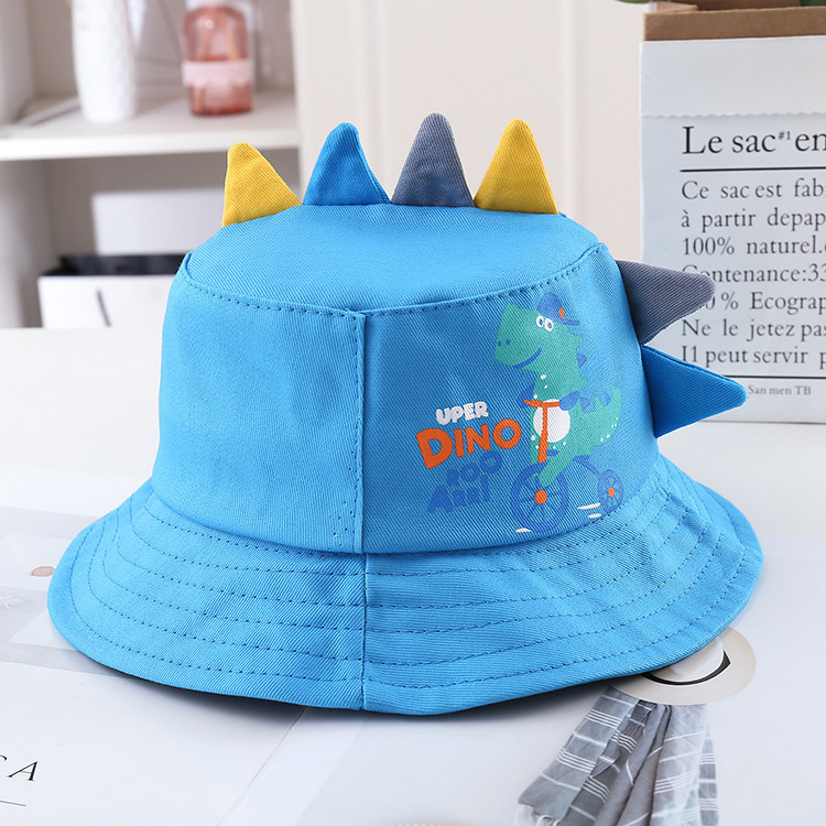 Picture of Ins Hat Children's Spring and Summer New Children's Cartoon Small Dinosaur Basin Hat Korean Baby Sunscreen Fisherman Hat