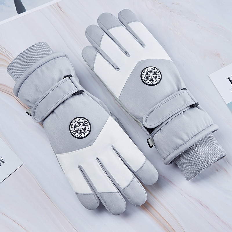 Picture of Winter ski gloves cycling outdoor warm windproof waterproof touch screen plus velvet padded lovers gloves wholesale