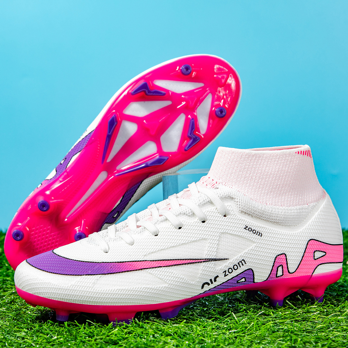 European Cup New High-Top Sports Football Shoes Long Spike Football Shoes Special Training Shoes Football Men's Shoes