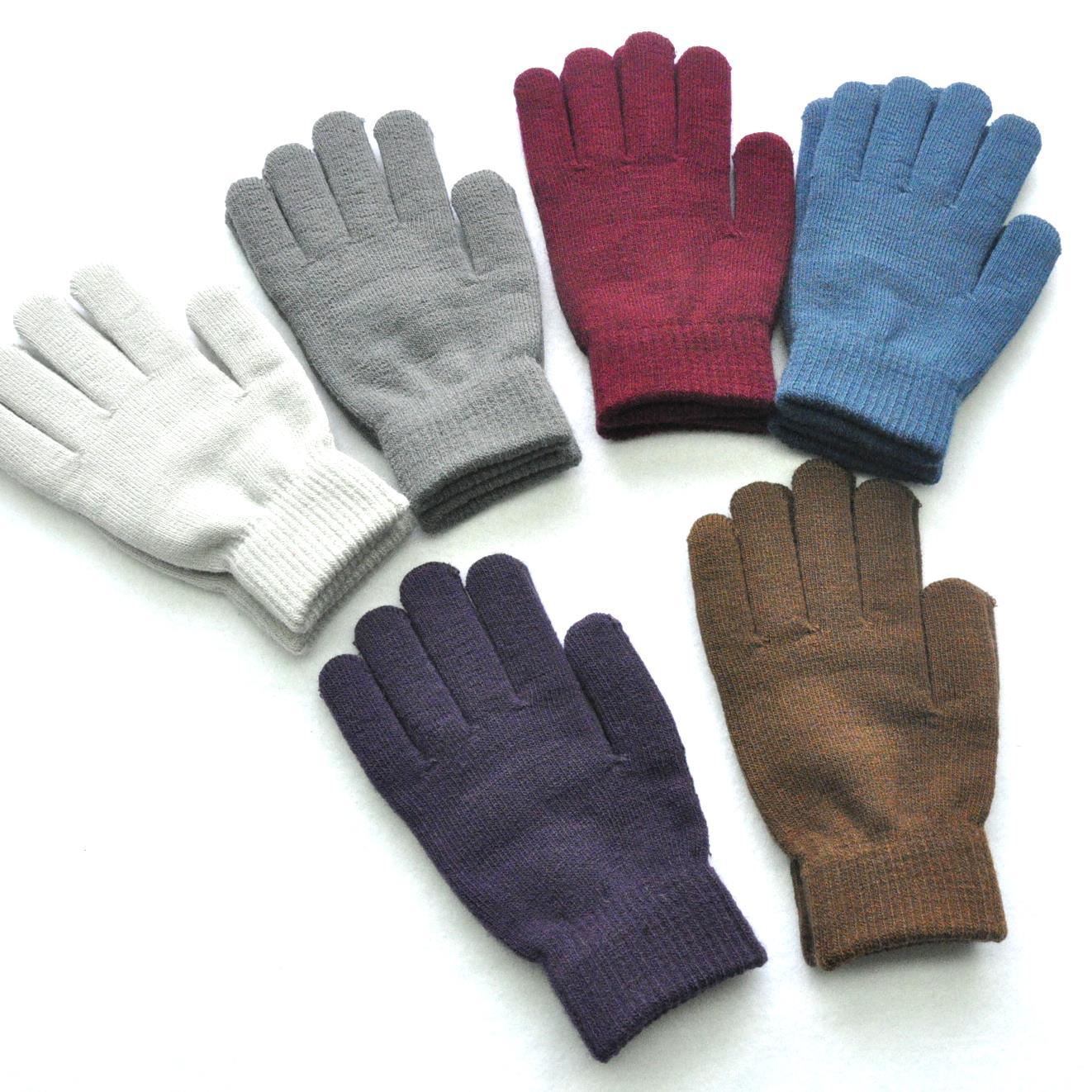 Picture of Explosions gloves men and women solid color knitted wool gloves winter warm plus velvet padded riding gloves wholesale