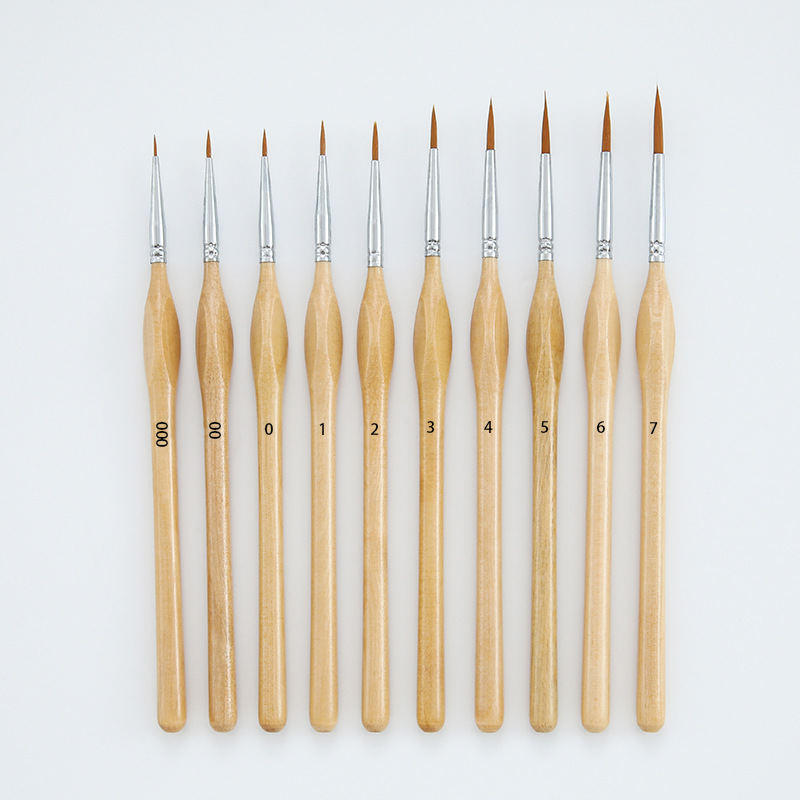 10 triangle Rod Hook pen extra fine brush suit painting paint soft head drawing line art student drawing brush