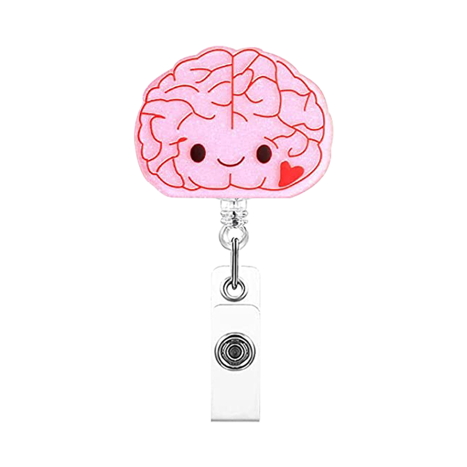 Picture of Acrylic Uterine Love Clothes Needle Mask Easy Pull Buckle Easy Pull Doctor Nurse Retractable Badge Reel