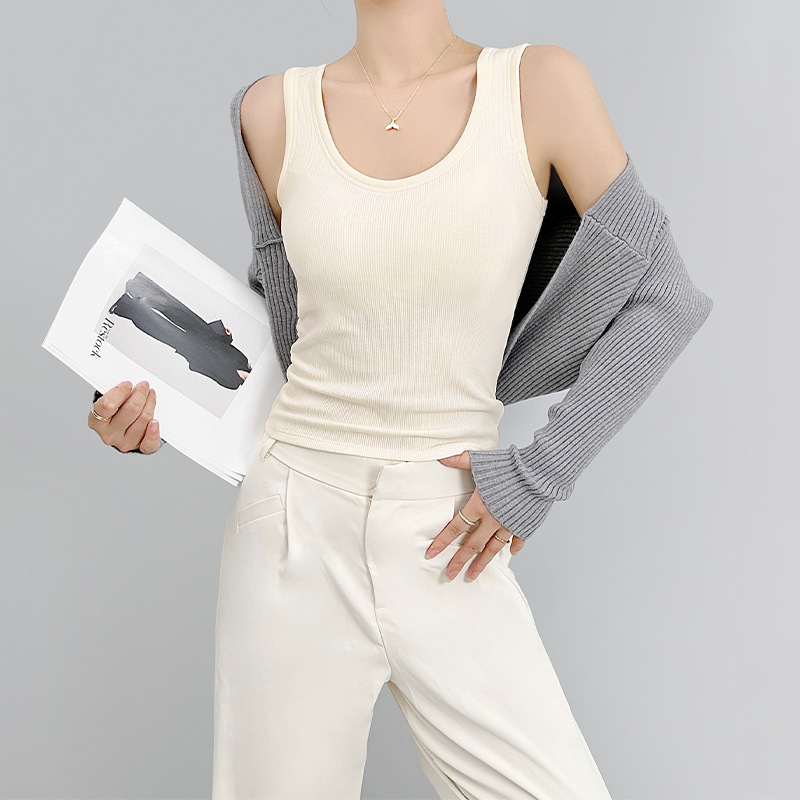 Picture of Women's Winter Slim-Fit Camisole with Chest Pads, Inner Layer for Warmth