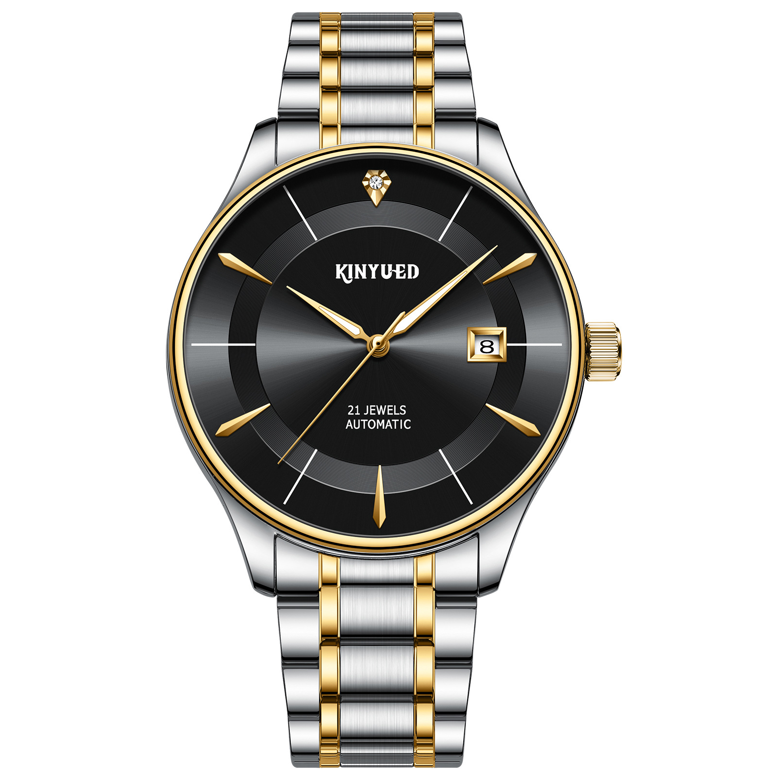 Picture of KINYUED New Men's Watch Classic Casual Mechanical Watch Diamond Automatic Mechanical Watch Simple Men's Watch