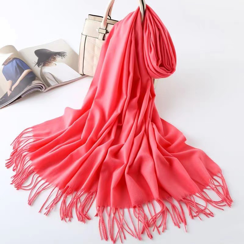 Picture of Imitation Cashmere Scarf for Women in Autumn and Winter, Warm Outer Wear, Japanese and Korean Sweet Gift, Fashionable Shawl, Factory Direct Sales, Cashmere Texture