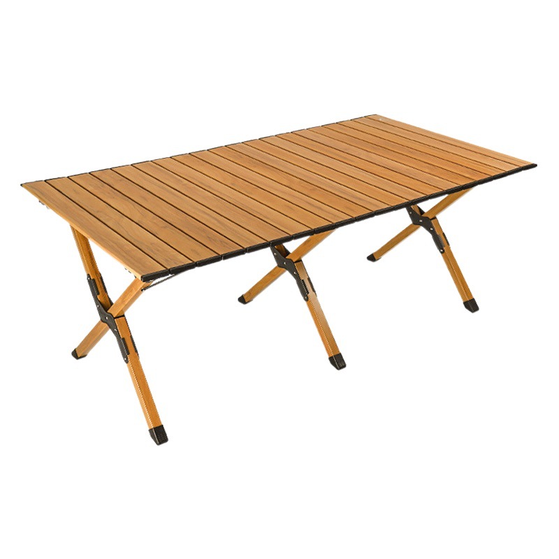 Picture of Outdoor Camping Egg Roll Table Aluminum Alloy Folding Table Portable Outdoor Courtyard Garden Open-Air Picnic Table Balcony Supplies