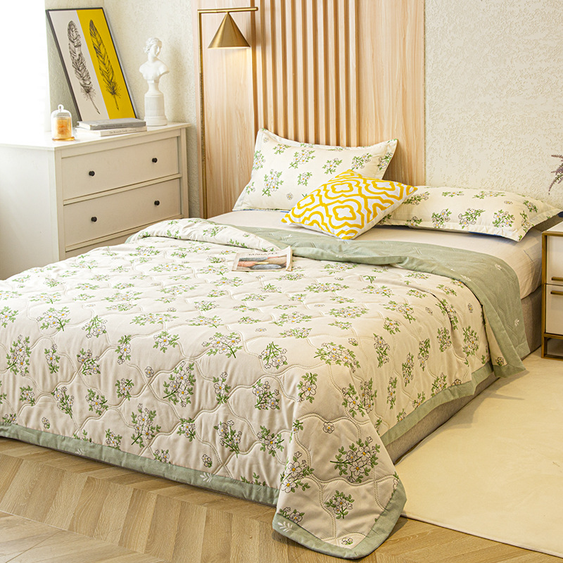 2025 New Non-pure Cotton Summer Cool Quilt Non-pure Cotton Cotton Air-conditioning Quilt Summer Quilt Summer Thin Quilt Core Can Machine