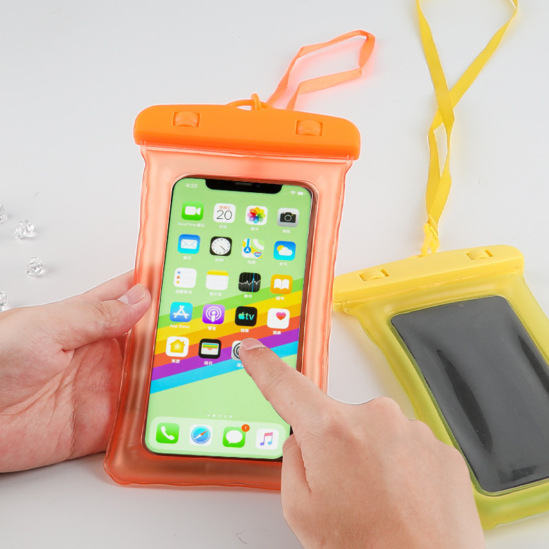 Airbag mobile phone waterproof bag wholesale touch screen swimming hot spring drifting waterproof mobile phone case hanging neck sealed diving case