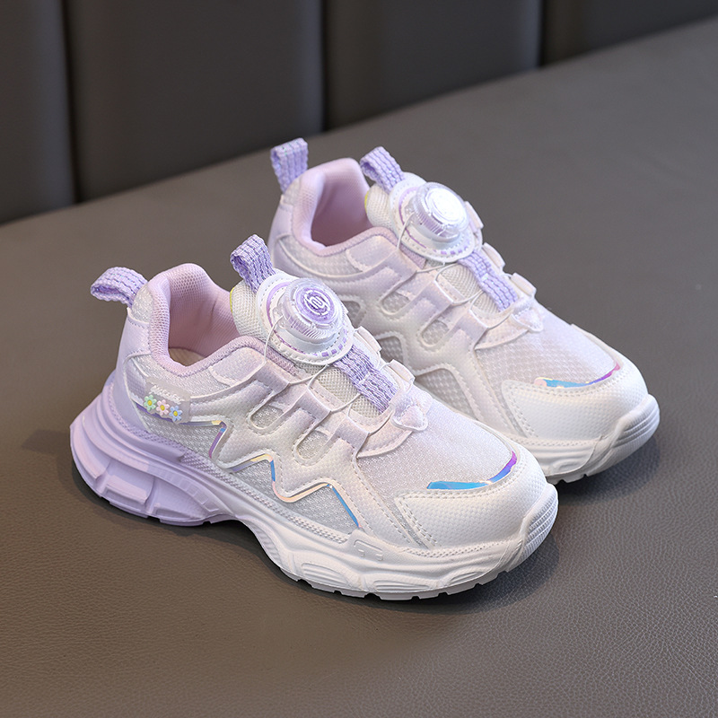 Trendy Girls' Sneakers 2025 New Spring/Autumn Mesh Breathable Children's Running Shoes for Middle and Big Kids