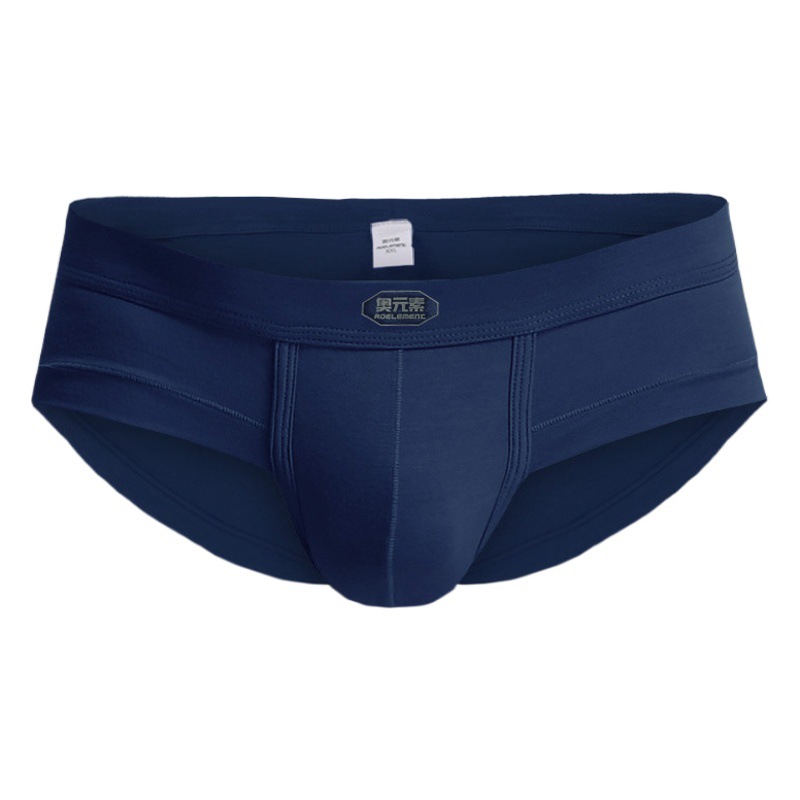 Men's Underwear U-Convex Men's Briefs Men's Sexy Pocket Sports Sweat Absorbent Breathable Low Waist Shorts Solid Color