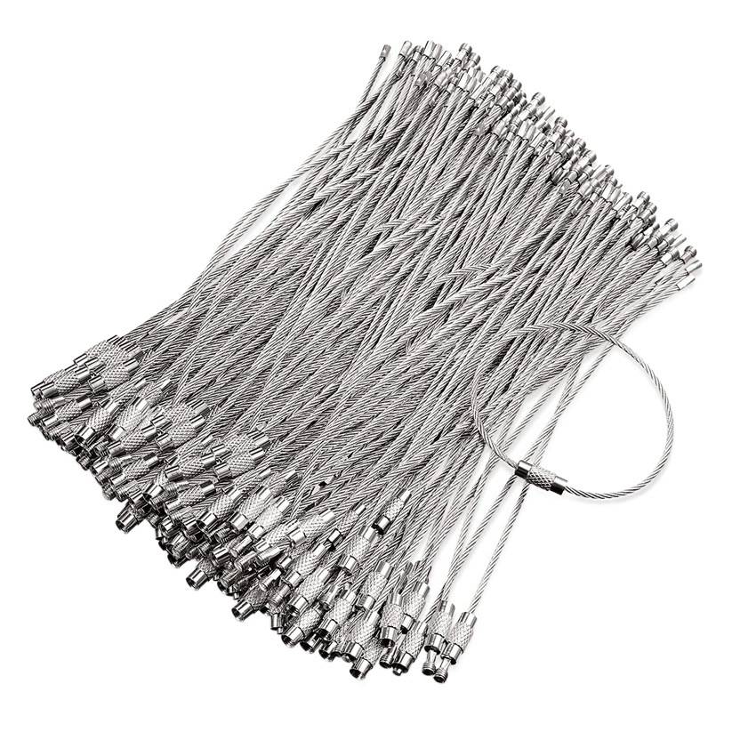 Amazon hot-selling steel wire rope key ring color coated steel wire ring stainless steel wire rope lock Weiye ring
