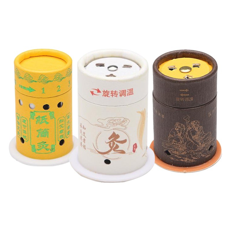 Factory hundred-hole small tube moxibustion moxibustion device moxibustion box portable moxibustion moxibustion tube new paper bottom barrel suspension moxibustion tube