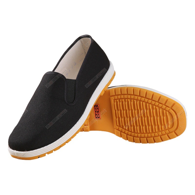 Jihua 3520 wholesale old Beijing cloth shoes men's rubber beef sole pedal work driving canvas casual shoes