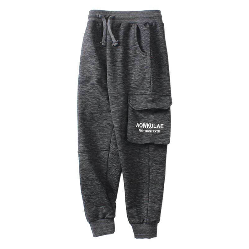 Spring and autumn Korean version of the new children's casual trousers large children's embroidered sports overalls girls' pants wholesale