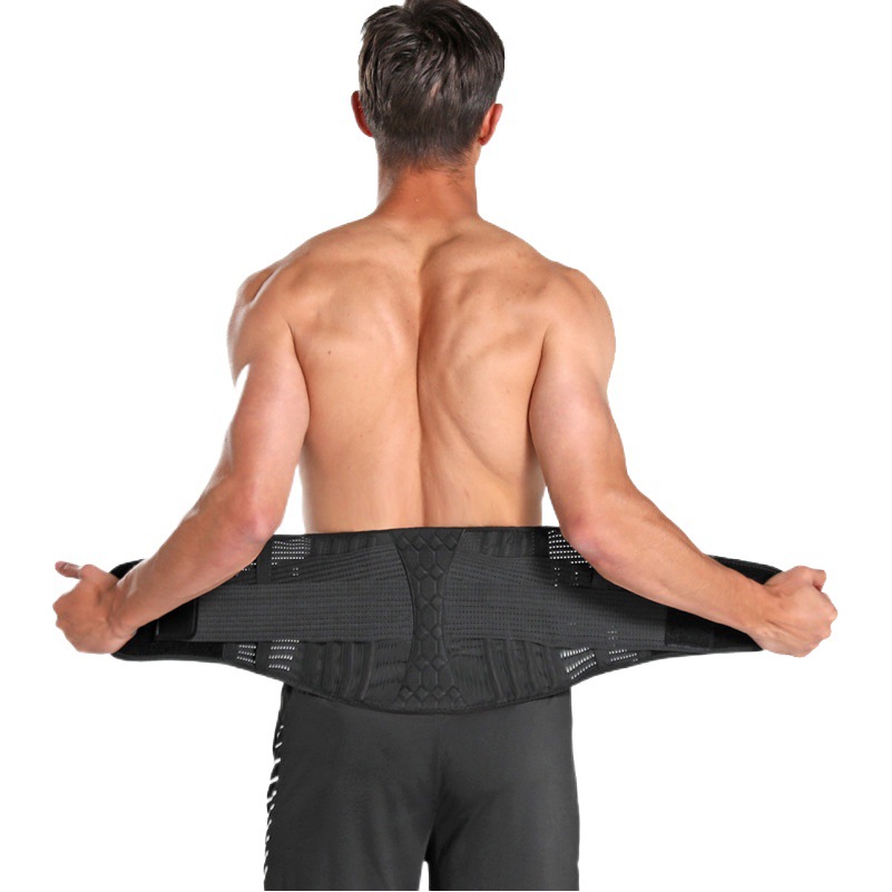 Sports Belt Men's Fitness Weightlifting Squat Waist Anti-Sprain Waist Sweat Compression Support Abdominal Belt in Stock