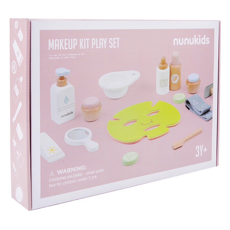 nunukids Little Girl's Play Simulation Baking Milk Tea Kitchen Toy Children's Simulation Makeup Mask Set