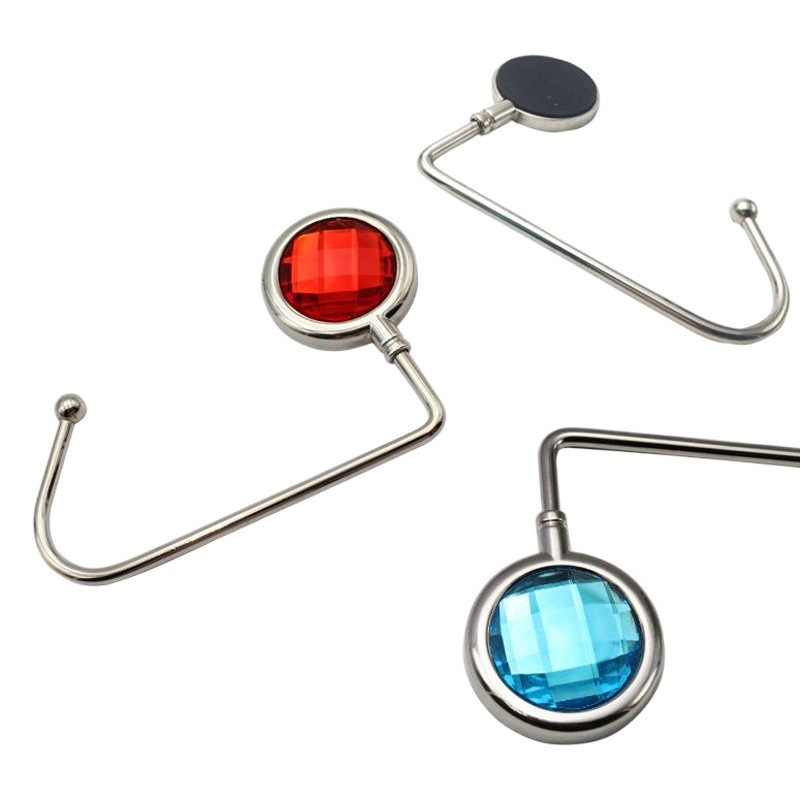 Cross-Border Tableside Bag Hook Student School Bag Desktop Metal Crystal Bag Buckle Load-Bearing Creative Christmas Stocking Hook
