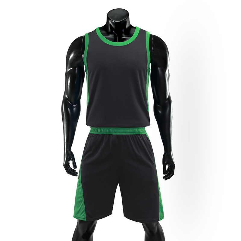 Summer new factory wholesale parent-child Games sports suit Celtic team color matching basketball suit parent-child