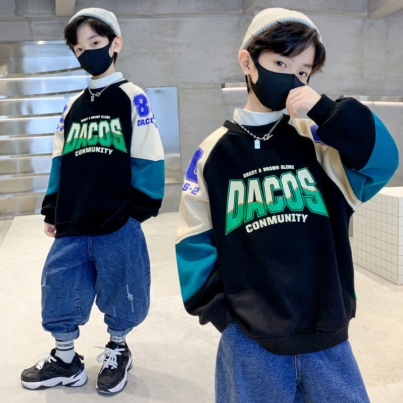 Children's Wear Boys Sweat Spring and Autumn 2025 New Arrival Men's Puppies Handsome Top Pullover Casual Western Style Children's Autumn Wear