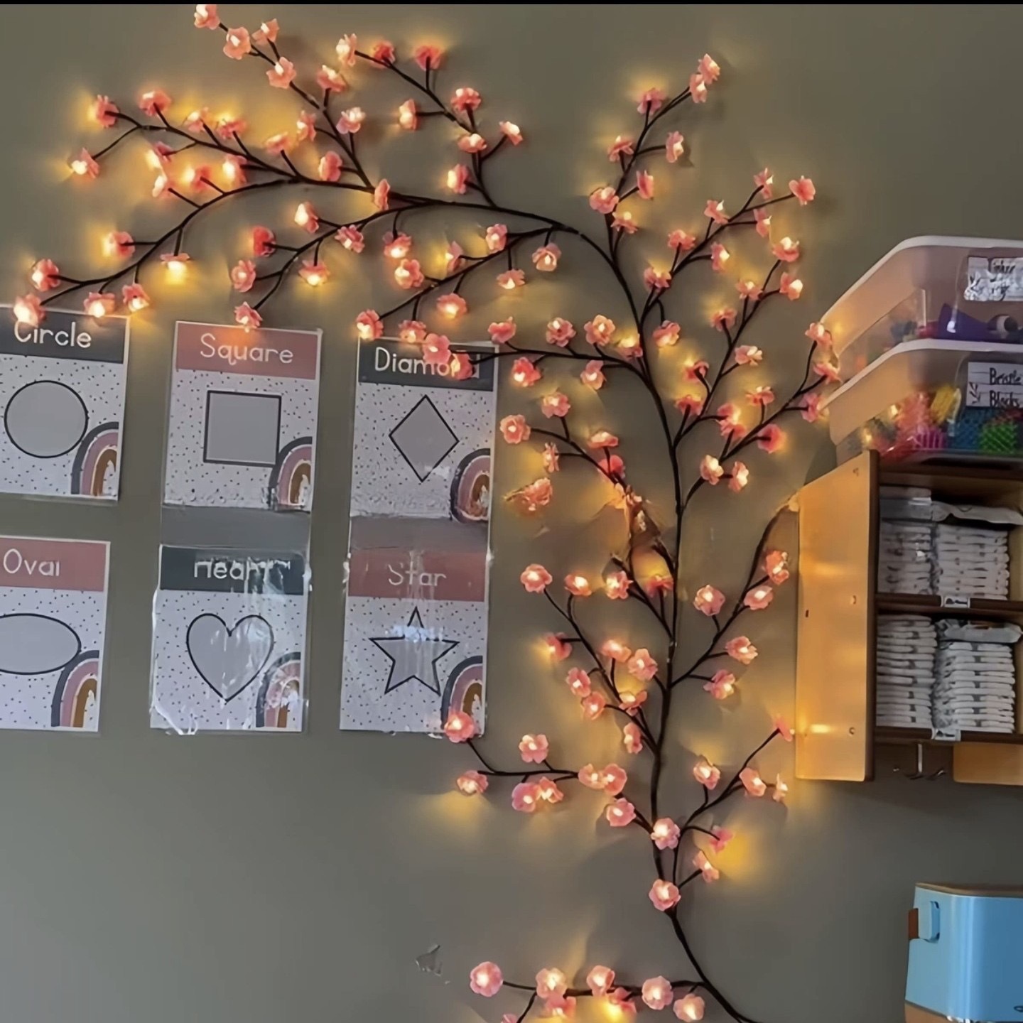 Cross-border LED bendable tree branch lamp simulation rattan lamp room plum lamp wall decoration lamp modeling lamp tree lamp