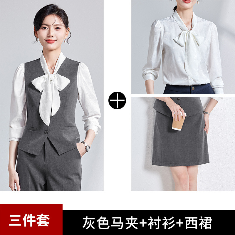 Picture of Women's waistcoat professional suit 2024 new 4S store hotel front desk reception tooling temperament waistcoat overalls women