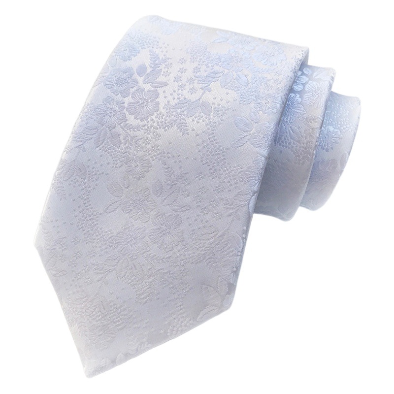 Men's Pocket Square Small Square French Cufflinks Tie Three-piece Set Polyester Yarn-dyed High-weft Jacquard Fabric in stock