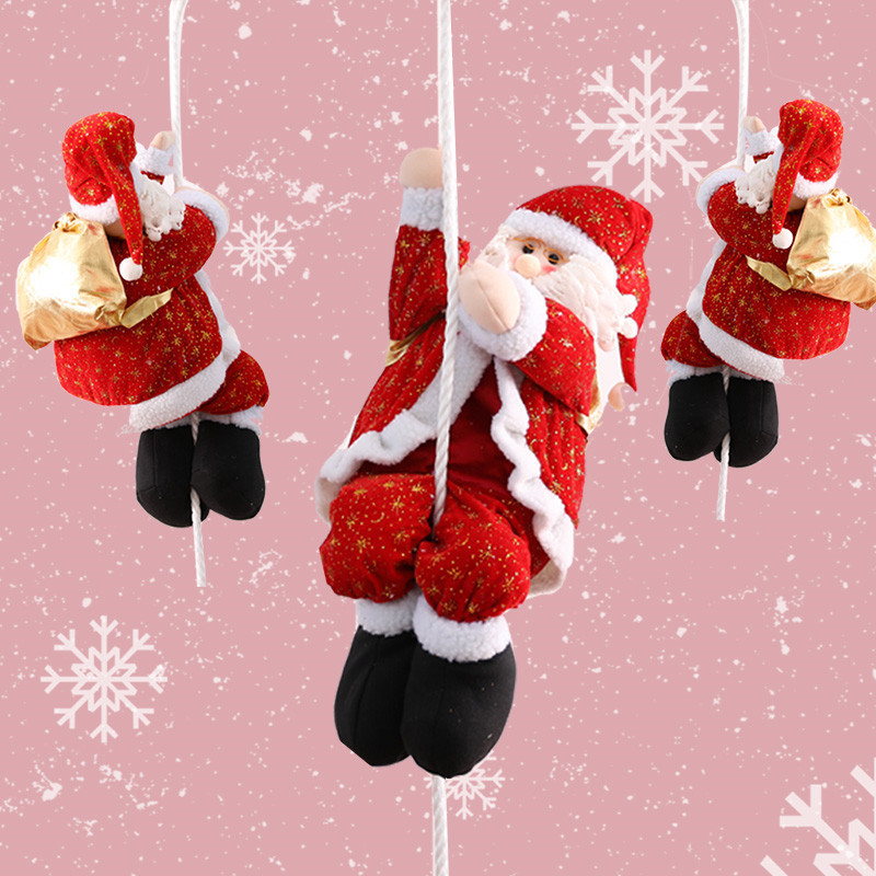 Picture of Christmas Climbing Rope Old Man Scene Decoration Climbing Rope Santa Claus Christmas Ornaments Christmas Decoration Santa Claus