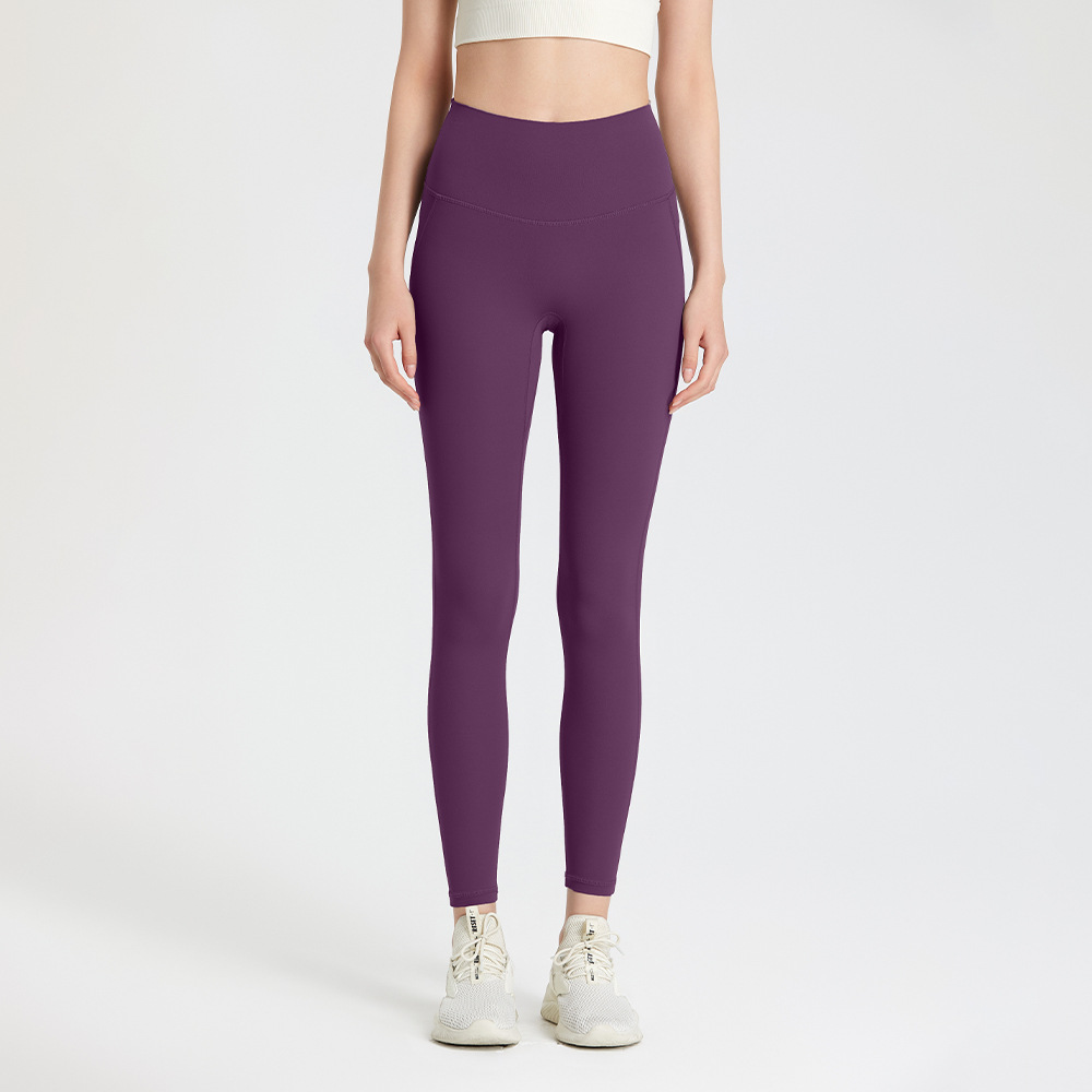 Picture of No-Wearing Underwear Zero Sense One-Piece Yoga Pants Seamless Naked Sense Back Pocket Peach Hip Tight Sports Fitness Pants
