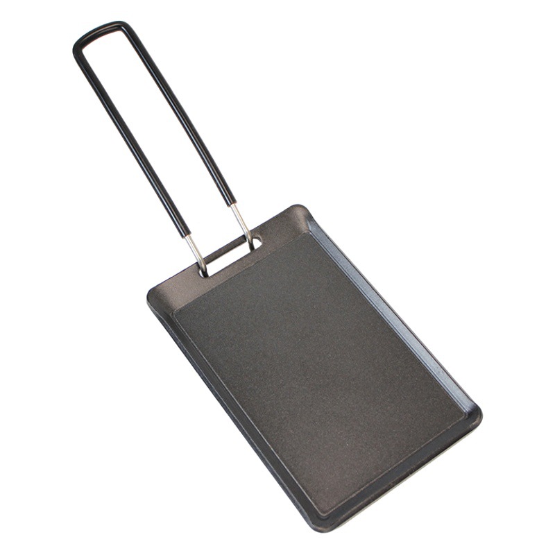 Ultra-small Non-stick Barbecue Plate Square Barbecue Plate Steak Grill Plate Teppanyaki Outdoor Camping Portable Pure Iron Grill Plate