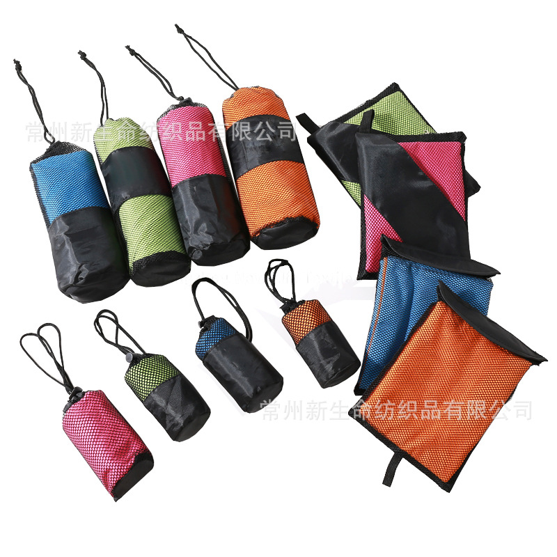Factory wholesale microfiber sports towel absorbent sweat absorbent quick-drying towel microfiber polyester brocade beach bath towel