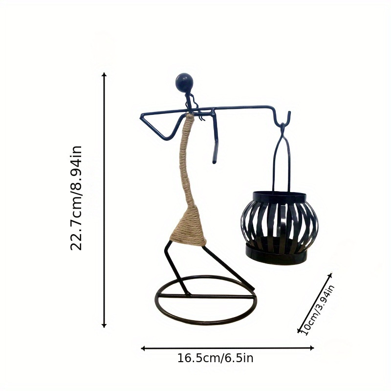 Picture of Cross-border Iron Candlestick Decoration Ornaments European Restaurant Dining Table Atmosphere Lamp Candlestick Home Metal Crafts