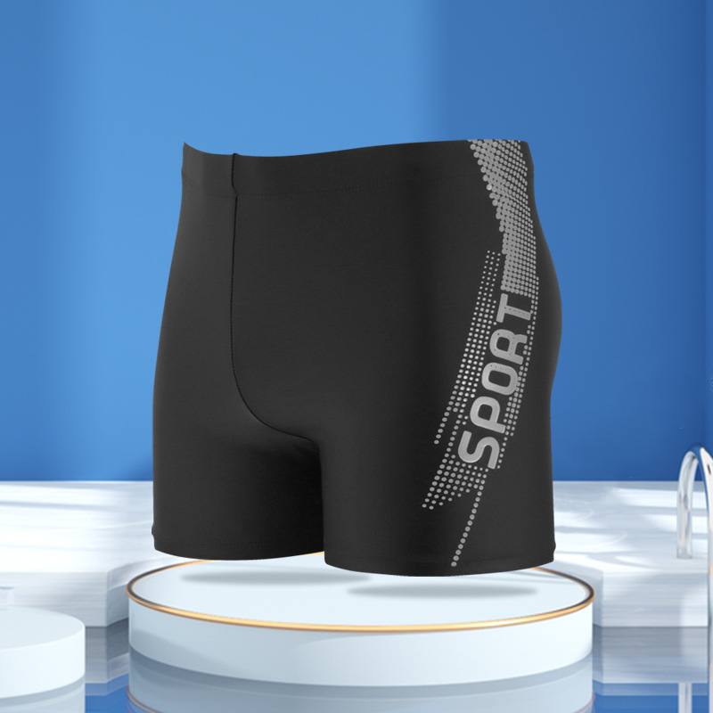 Picture of Factory direct new swimming trunks boxer adult swimming trunks plus fat swimming trunks men's high waist conservative swimsuit