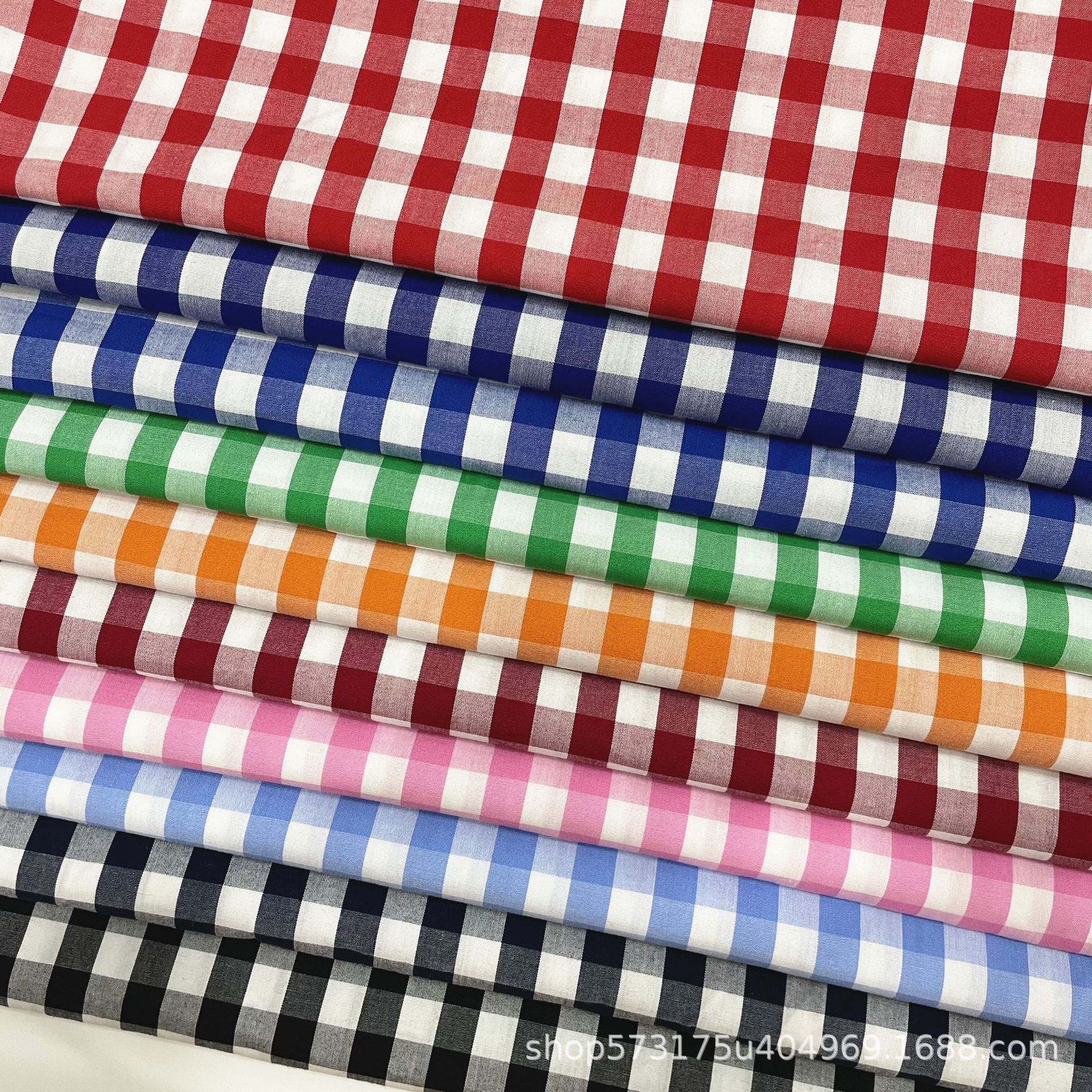 50 cotton plaid combed cotton high count high density shirt dress shorts school uniform fabric