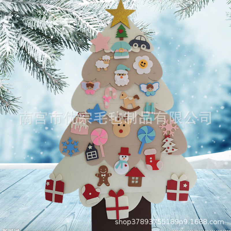 Picture of In stock cross-border felt Christmas tree three-dimensional diy Christmas tree splicing Christmas tree New Christmas decorations