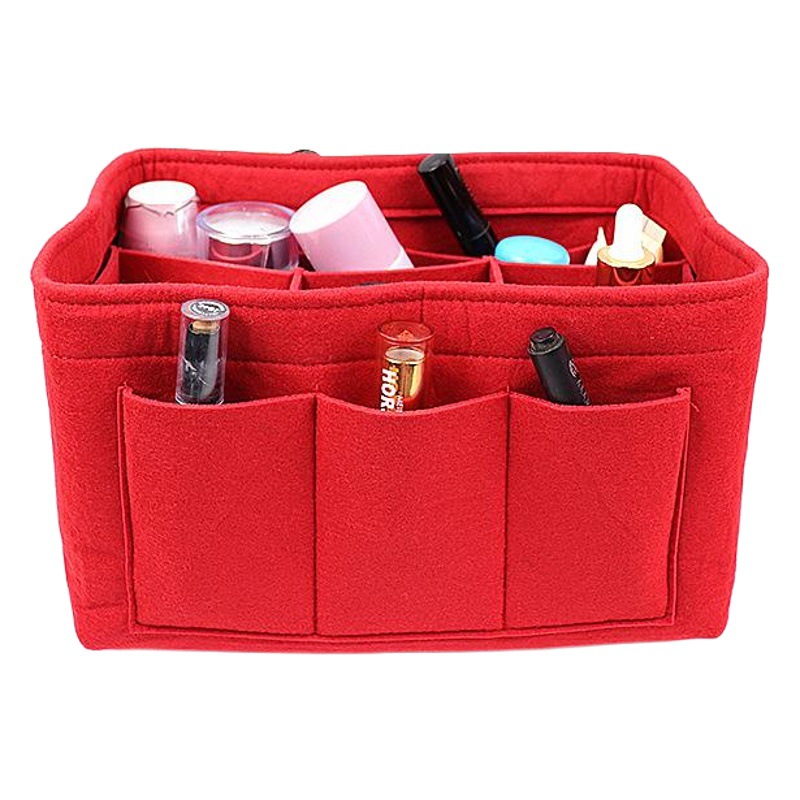 Cross-border Supply Fashion Felt Cosmetic Bag Large Capacity Felt Storage Bag Tote Bag Inner Bag Felt Bag