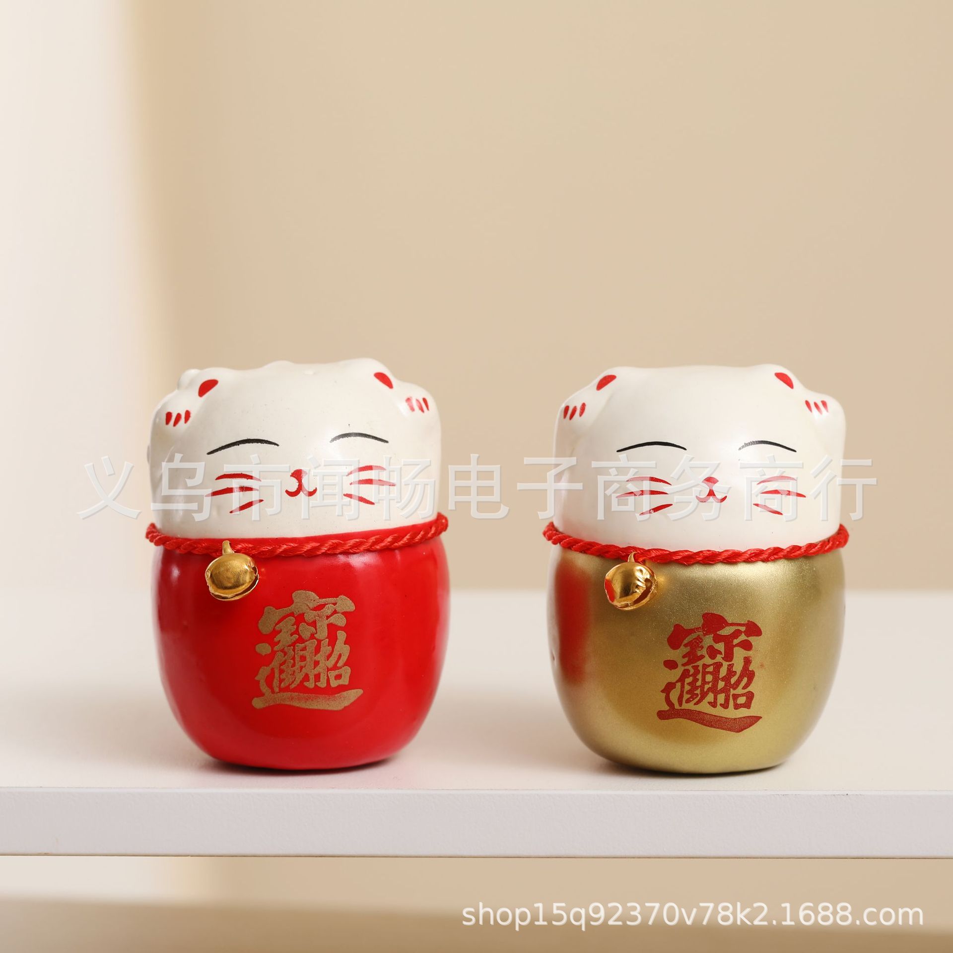 Bring in Wealth and Treasure Cat Ornament Wholesale Creative Wedding Blessing Bucket Hug Bucket Bring in Wealth and Treasure Cat DIY Accessories