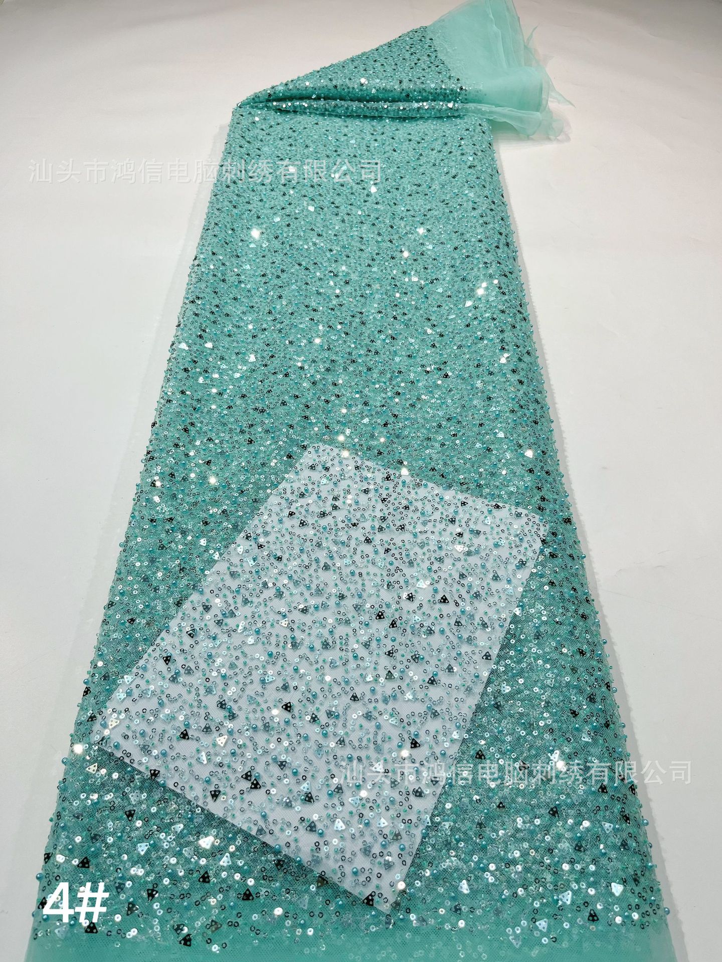 Picture of New mesh full beads beads beads series wedding dress fashion fabric stage clothes a large number of spot