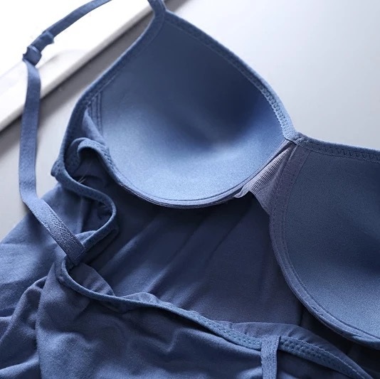 Picture of One-piece Sports camisole with chest pad modal solid color bra-top rimless Japanese base shirt