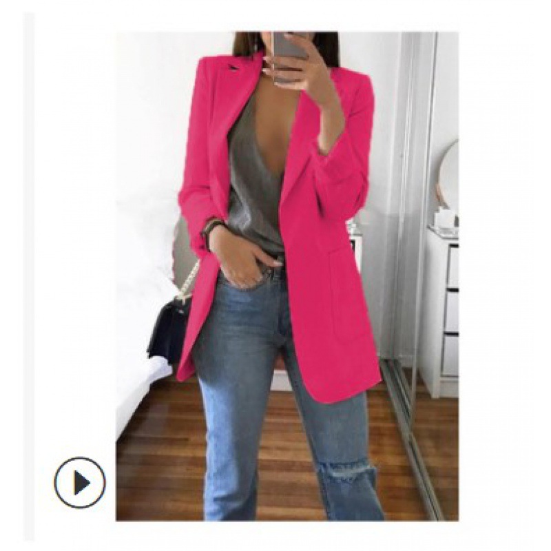 Picture of Wish Amazon 2021 European and American fashion lapel slim cardigan elegant suit jacket women