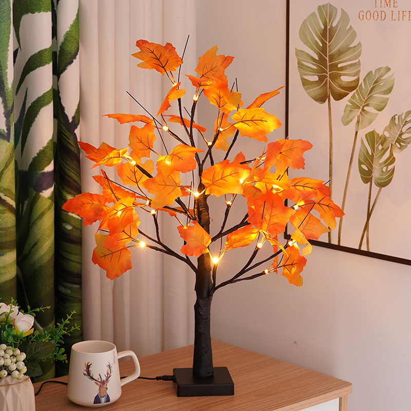 New led Halloween ghost festival pumpkin bat led Birch light room decoration gift night light Wholesale