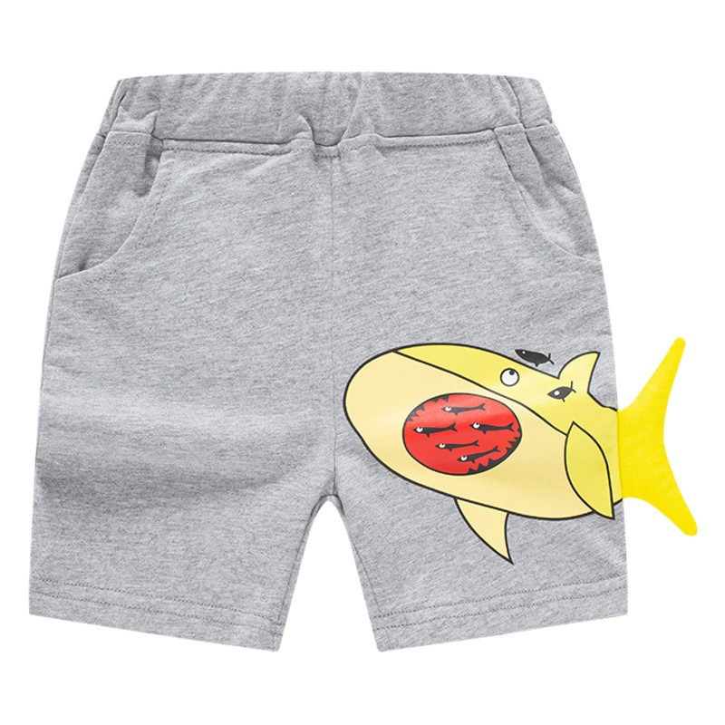 Children's clothing Korean summer new children's shorts cartoon shark pants boys summer wholesale a generation of hair